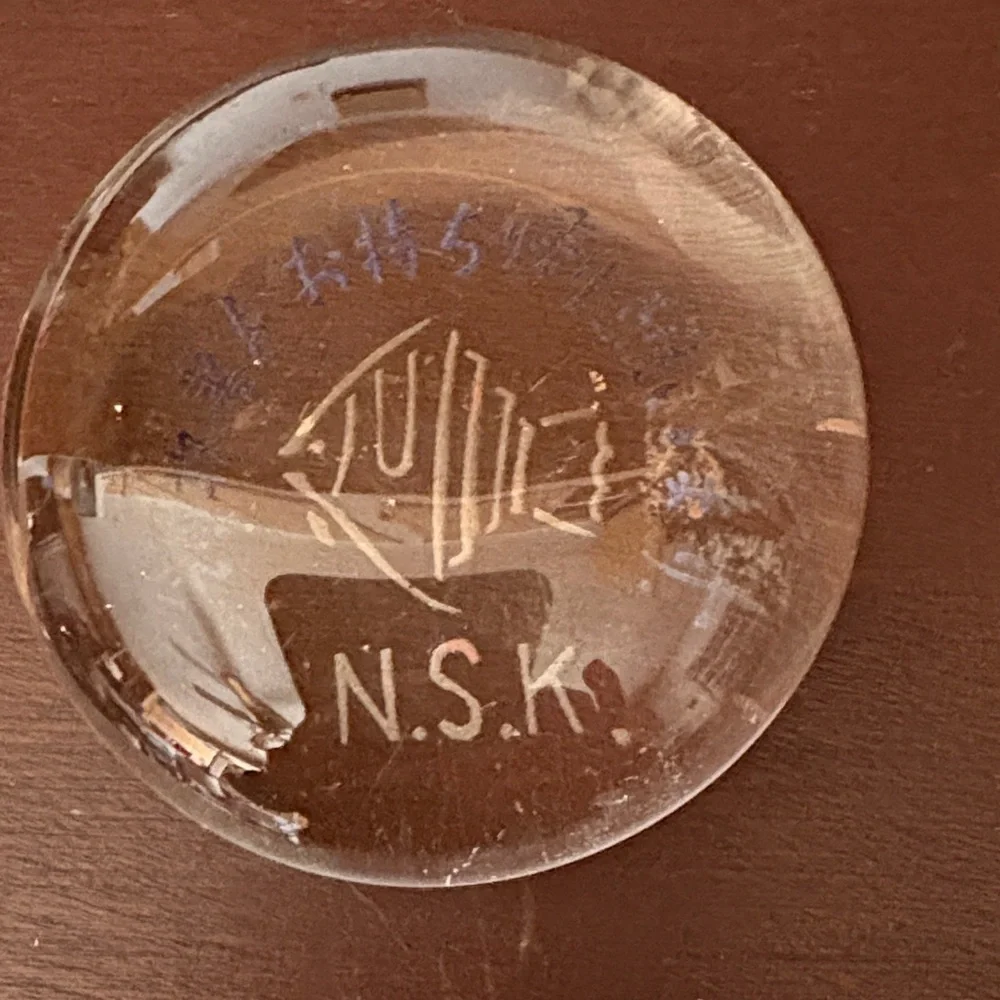 Clear Glass Paperweight Ornament